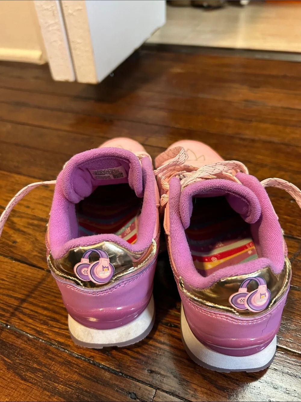 Reebok Light Up Kids Pink My Little Pony Glitter Lace-Up Sneakers sz 13